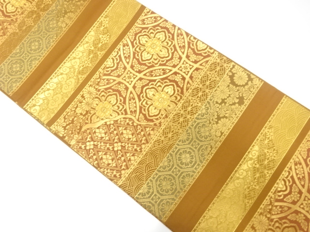 JAPANESE FUKURO OBI / WOVEN FLOWER CREST